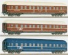 44132 Roco Set of 3 Sleeping Passenger cars (1:100)